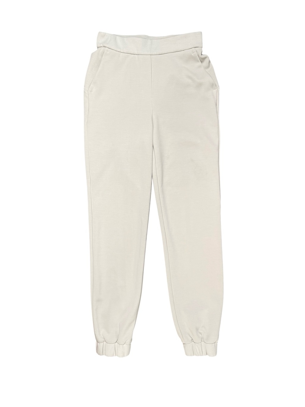 Lululemon Cream High Rise Joggers Sweatpants Pockets Women’s 6-8 - Picture 2 of 8